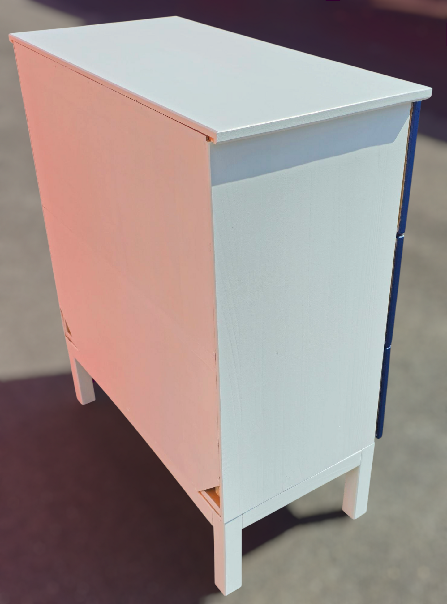 Refinished three-drawer chest of drawers